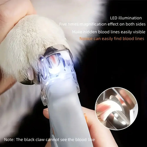 LED Light Pet Nail Clippers for Trimming Cat and Dog Nails and Claws