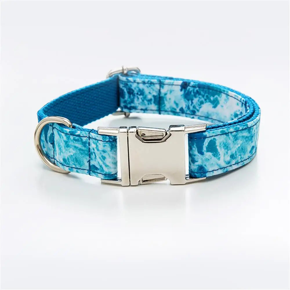 PlaidPaw Personalized Dog Collar & Leash Set – Custom Engraved ID Tag