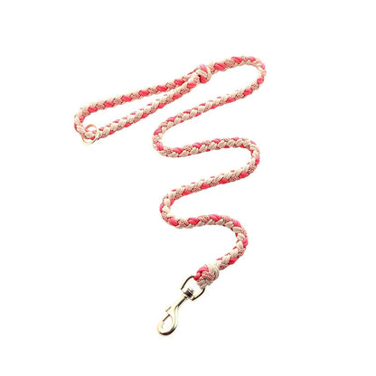 Luxury Hand-Woven Leash or Collar – Heavy-Duty Climbing Rope & Adjustable Leather Walkwear