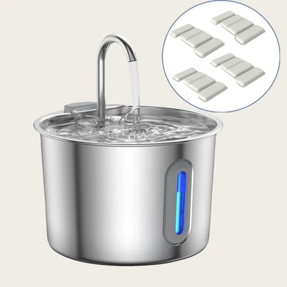 AquaPure Stainless Steel Pet Water Fountain - Ultra Quiet Hydration Station