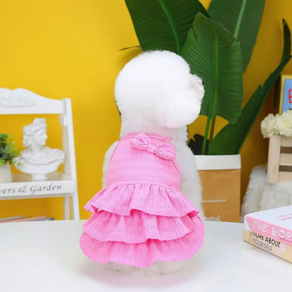 BlossomBelle Pet Princess Dress – Charming Spring Frock for Elegant Small & Medium Breeds
