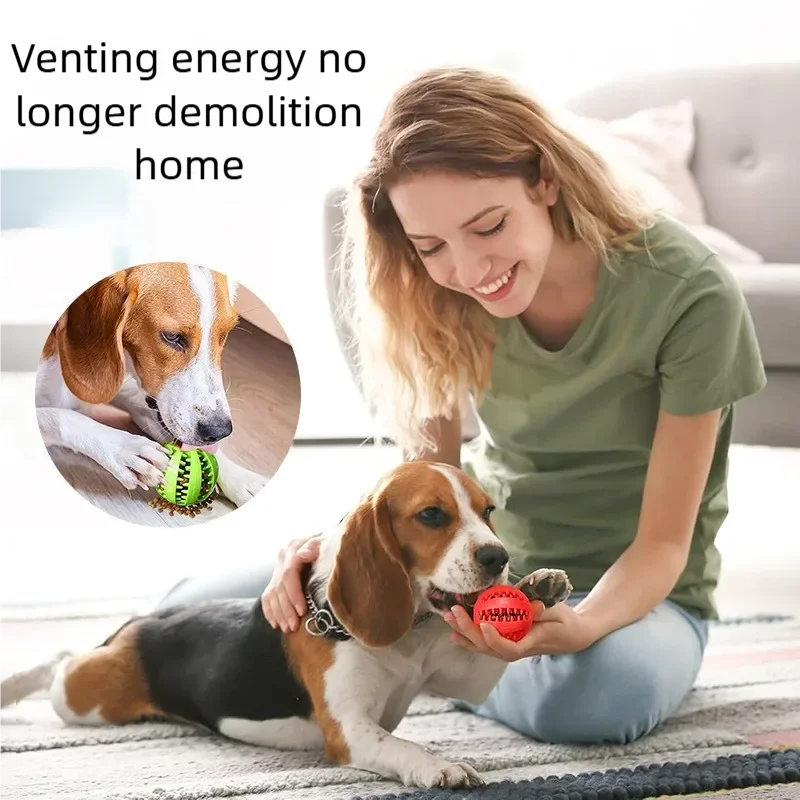 PlaySmart Interactive Rubber Food Ball - Tooth Cleaning & Chew Toy for Dogs