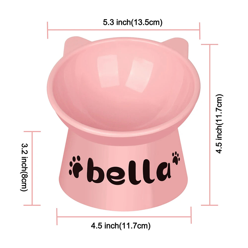 DineElite Custom Elevated Pet Bowl – Personalized High-Foot Food & Water Cup