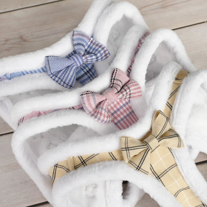 Snug & Stylish: Winter Warm Harness Leash Set for Small & Medium Pets