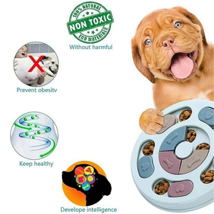 SmartPaws Puzzle Feeder & Brain Teaser – Interactive Slow-Feeding Toy for Dogs