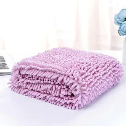 PawDry Ultra-Absorbent Chenille Towel Blanket – Quick-Drying Premium Bath Towel for Dogs