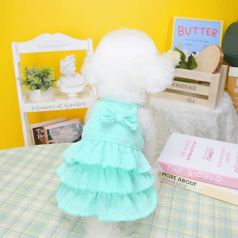 BlossomBelle Pet Princess Dress – Charming Spring Frock for Elegant Small & Medium Breeds