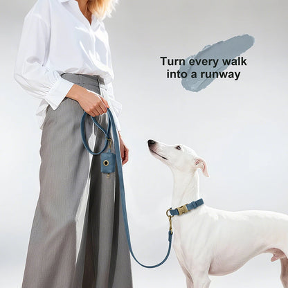 ComfortGrip Premium PU Leather Dog Leash – Heavy-Duty 5ft Walking Lead with 360° Rotatable Hook