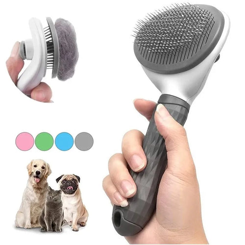 Self Cleaning Pet Hair Remover Brush For Dogs Cats