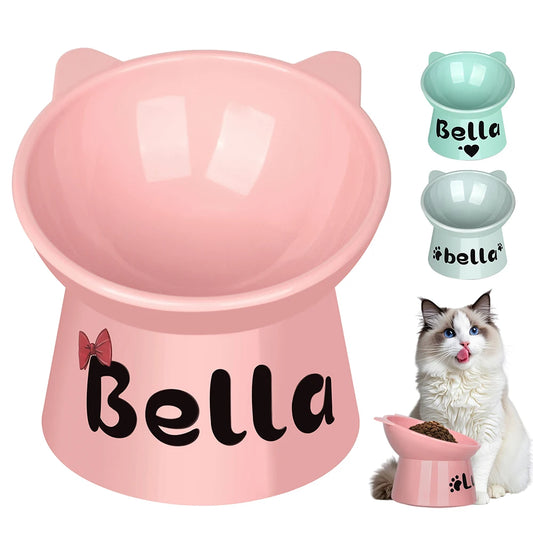 DineElite Custom Elevated Pet Bowl – Personalized High-Foot Food & Water Cup