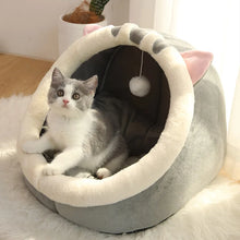 Load image into Gallery viewer, Pet Tent Cave Bed for Cats Small Dogs Self-Warming Cat Tent Bed Cat Hut Comfortable Pet Sleeping Bed Foldable Removable Washable