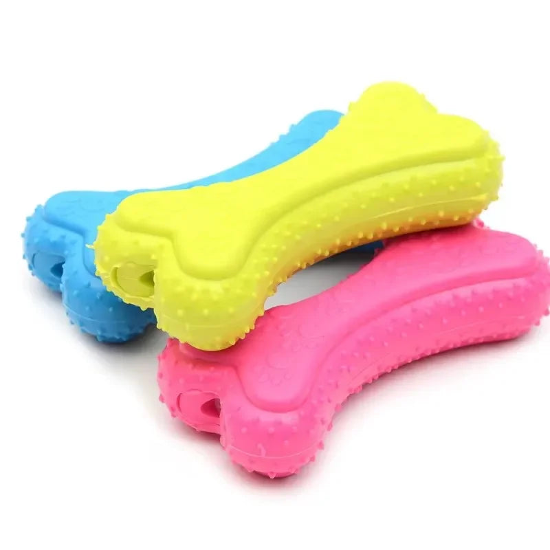 ChewBrite Eco-Rubber Bone Toy – Durable Teeth-Cleaning & Interactive Play