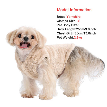 SnuggleHood Fleece Pet Hoodie - Cozy Warmth for Small and Medium Breeds