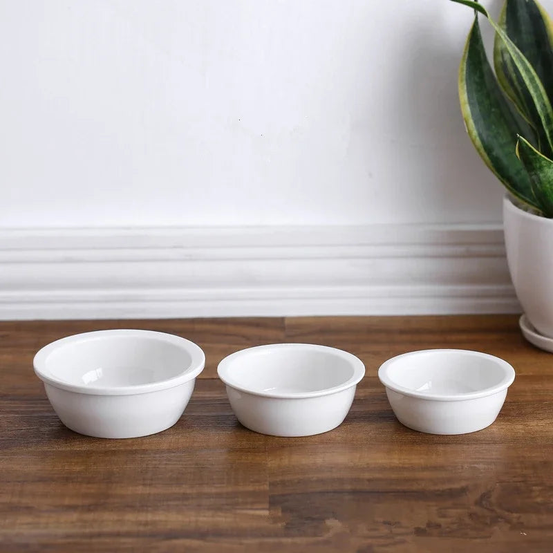 Round Ceramic Pet Bowl – Elegant & Durable Dining for Dogs and Cats