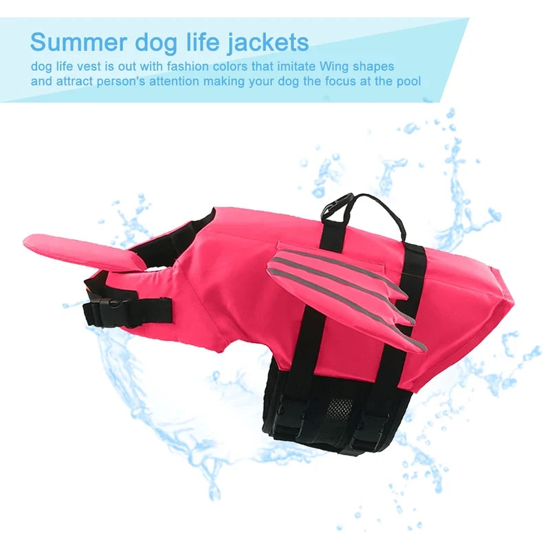 AquaSafe High Buoyancy Dog Life Jacket – Adjustable Safety Preserver Vest with Rescue Handle