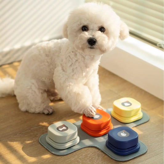 Dog Communication Starter Pack – Recordable Talking Buttons with Non-Slip Mat