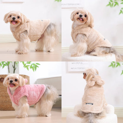 SnuggleHood Fleece Pet Hoodie - Cozy Warmth for Small and Medium Breeds