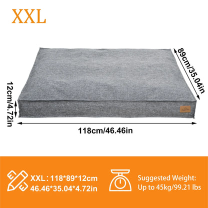 CozyCrate Orthopedic Linen Dog Bed Pad – Ultra-Soft Removable Washable Kennel Mat