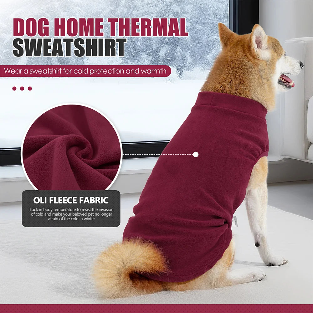 Cozy Fleece Dog Sweater Pajamas - Ultimate Winter Warmth for Medium to Large Dogs