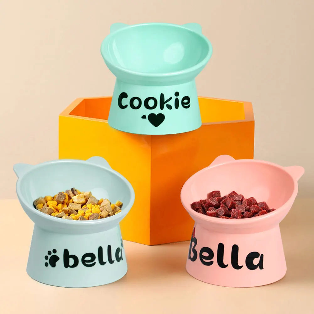 DineElite Custom Elevated Pet Bowl – Personalized High-Foot Food & Water Cup