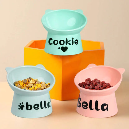 DineElite Custom Elevated Pet Bowl – Personalized High-Foot Food & Water Cup