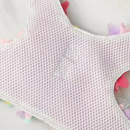 BlossomBreeze Elegant No-Pull Vest Harness & Leash Set – Breathable Mesh Floral Puppy Safety Vest