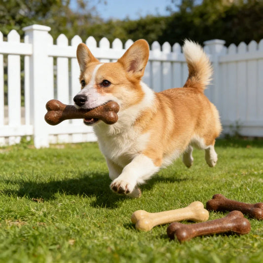 Dog Bone Eco-Friendly Wood Chew Toy – Durable Anti-Bite Teething Toy for All Breeds