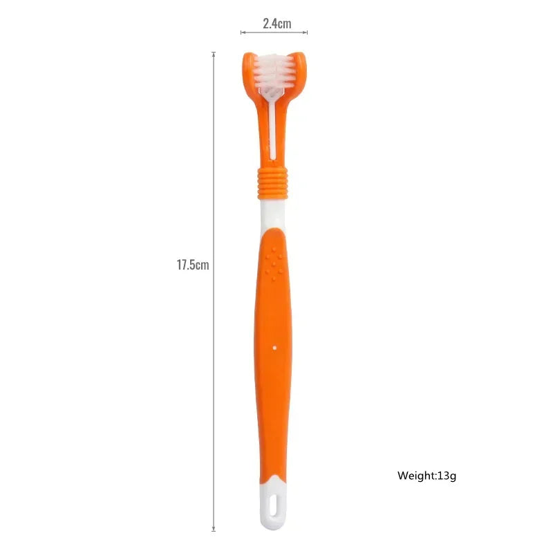 DentaClean 3-Sided Pet Toothbrush – Complete 360° Dental Care for Dogs & Cats