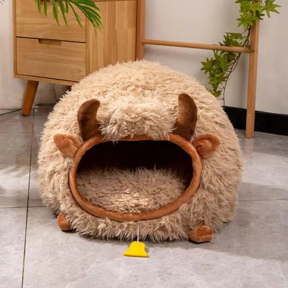 Yak Cozy Haven – Charming Semi-Enclosed Bed for Cats and Dogs