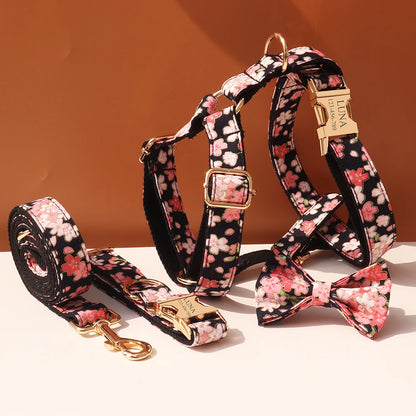 OnyxGold Custom Personalized Dog Harness & Leash Set – Premium Engraved Comfort for Cats and Dogs