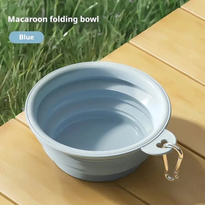 HydroPaws Collapsible 2-in-1 Travel Bowl – Portable Silicone Feeder with Carabiner