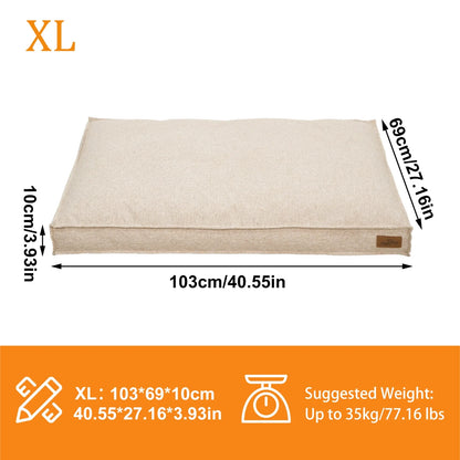 CozyCrate Orthopedic Linen Dog Bed Pad – Ultra-Soft Removable Washable Kennel Mat