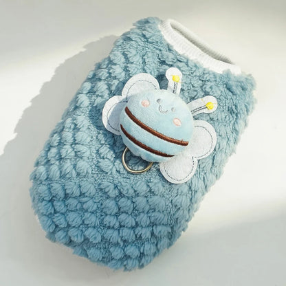 SpringSnuggle Soft Fleece Pet Clothes - Cute Comfort for Small Dogs