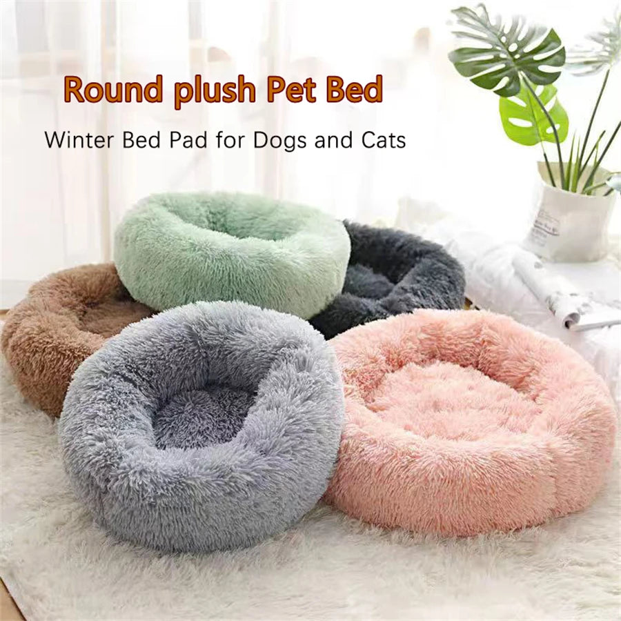 Dreamy Donut Plush Pet Bed - Ultimate Comfort for Cats & Small Dogs - Barking Meows