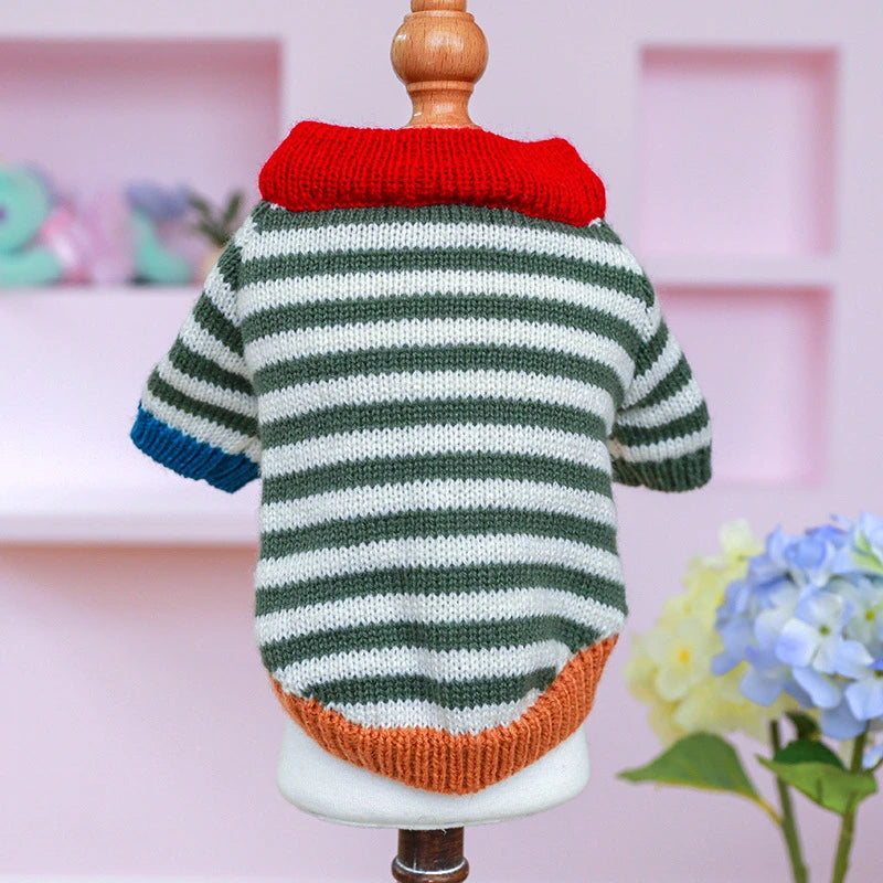 Designer Knitted Pet Sweater for Small Dogs & Cats