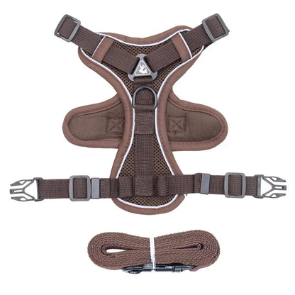 StrutStyle Fashion Reflective Mesh Harness & Leash Set – Premium Padded Outdoor Comfort for Cats and Small Dogs