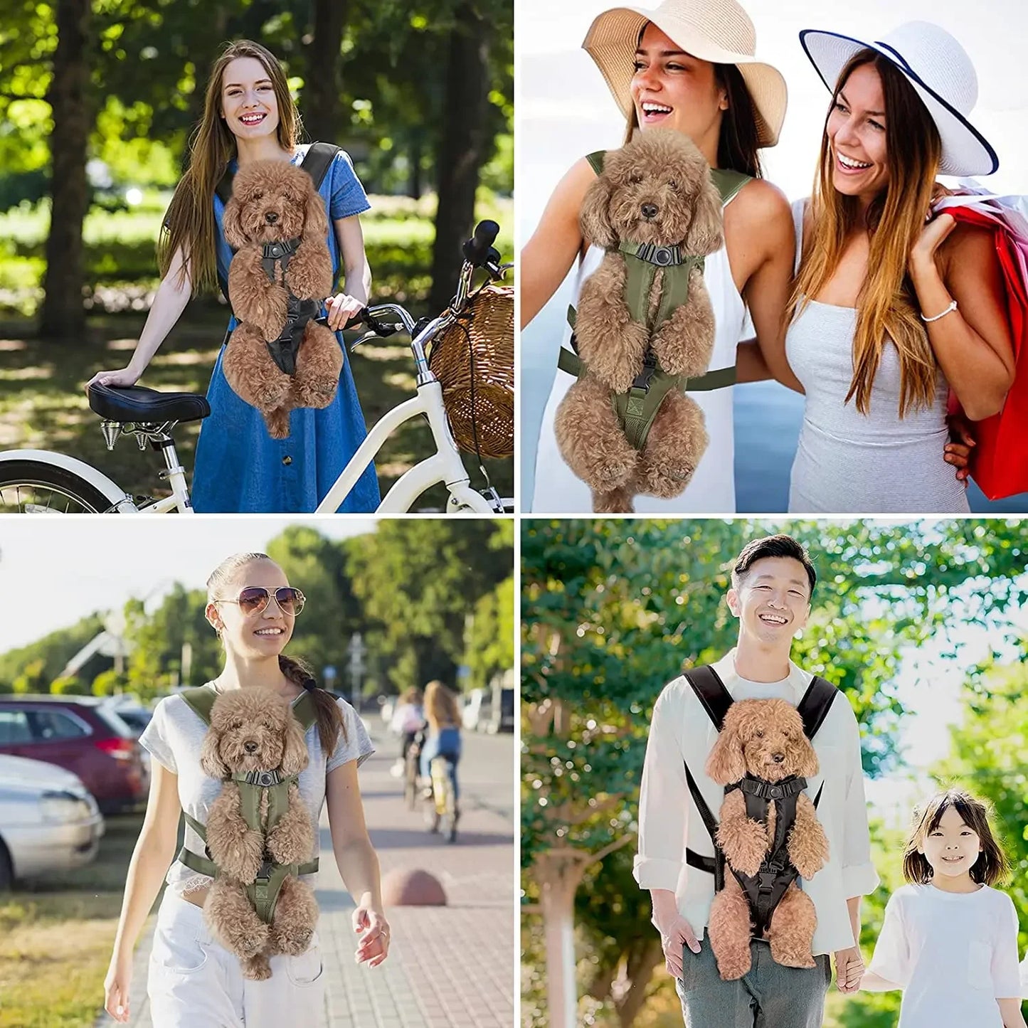 AeroTravel Hands-Free Front Pet Carrier Backpack – Premium Breathable Nylon Travel Vest for Cats and Small to Medium Dogs