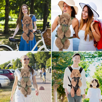 AeroTravel Hands-Free Front Pet Carrier Backpack – Premium Breathable Nylon Travel Vest for Cats and Small to Medium Dogs