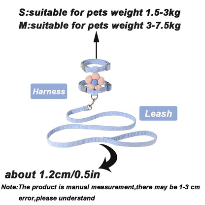 PawBreeze Adjustable Escape-Proof Harness & Leash Set – Breathable Comfort for Cats and Small Dogs