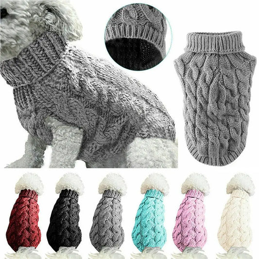 Cozy Chic Knitted Dog Sweater - Ideal for Small to Medium Breeds