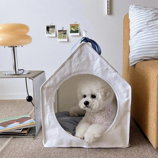 SafeHaven Detachable Pet Tent – Cozy Semi-Enclosed Sleep Hut for All Seasons
