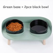 Load image into Gallery viewer, Double Bowls Feeder Adjustable Height Cats Dogs Food Water