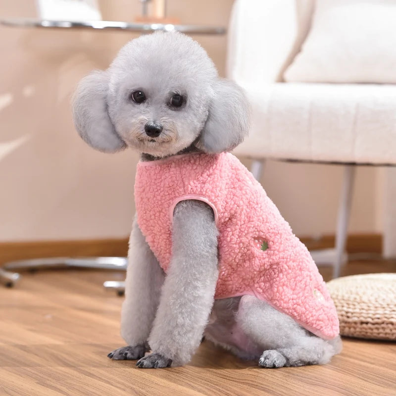 Bear & Berry Cozy Fleece Pet Vest – Soft Autumn Warmth for Small & Medium Breeds