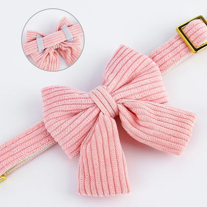 Bowtie Charm Custom Dog Collar - Personalized Elegance for Your Pet