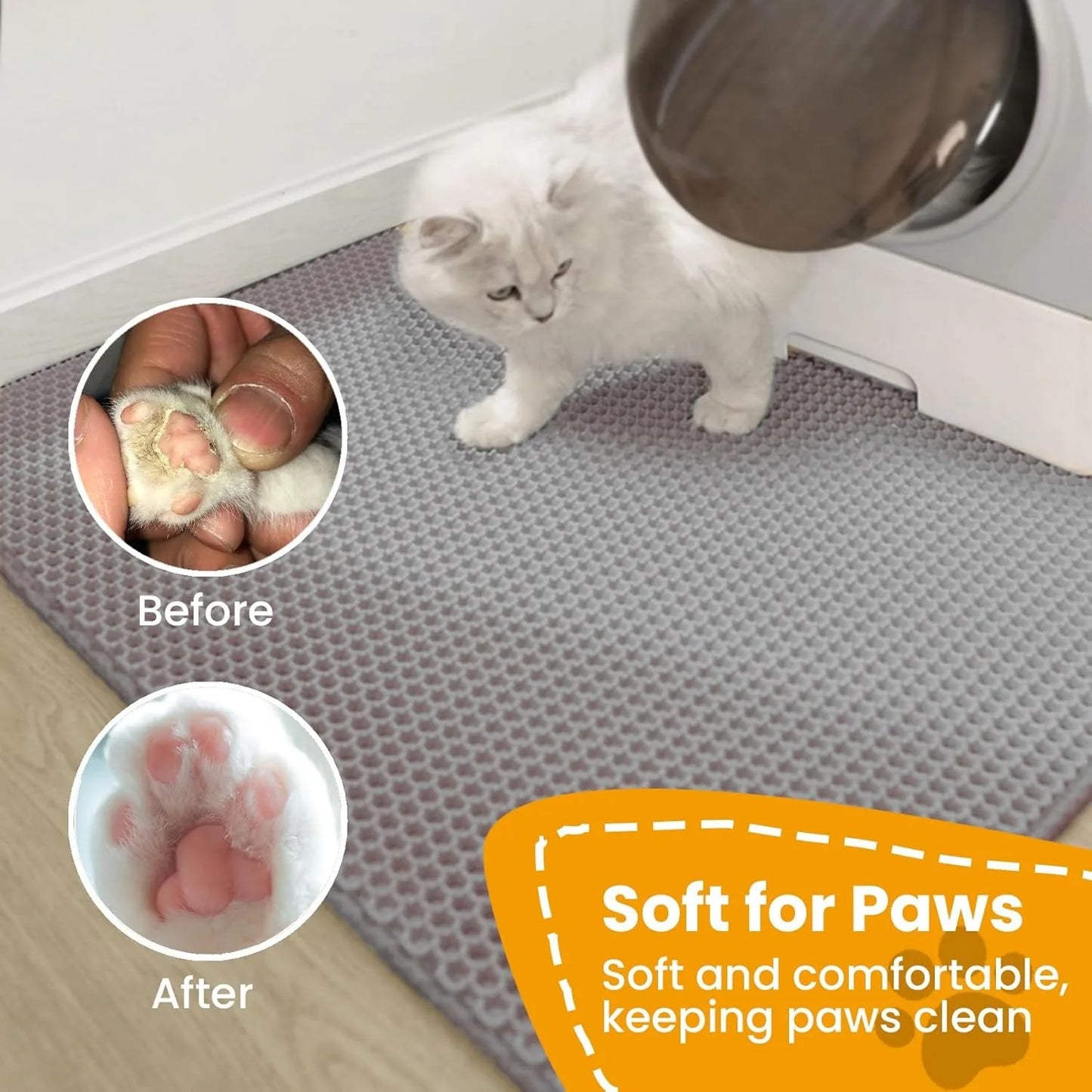 PawGuard Double Layer Cat Litter Mat - Non-Slip, Waterproof Protection
