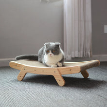 Load image into Gallery viewer, Wooden Cat Scratcher Scraper Detachable Lounge Bed 3 In 1