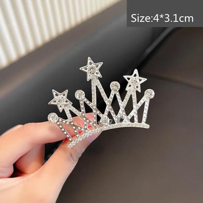 RoyalCrown Pearl & Rhinestone Pet Hair Comb – Luxurious Grooming Accessory