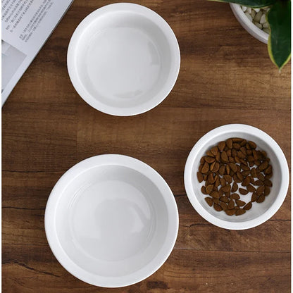 Round Ceramic Pet Bowl – Elegant & Durable Dining for Dogs and Cats