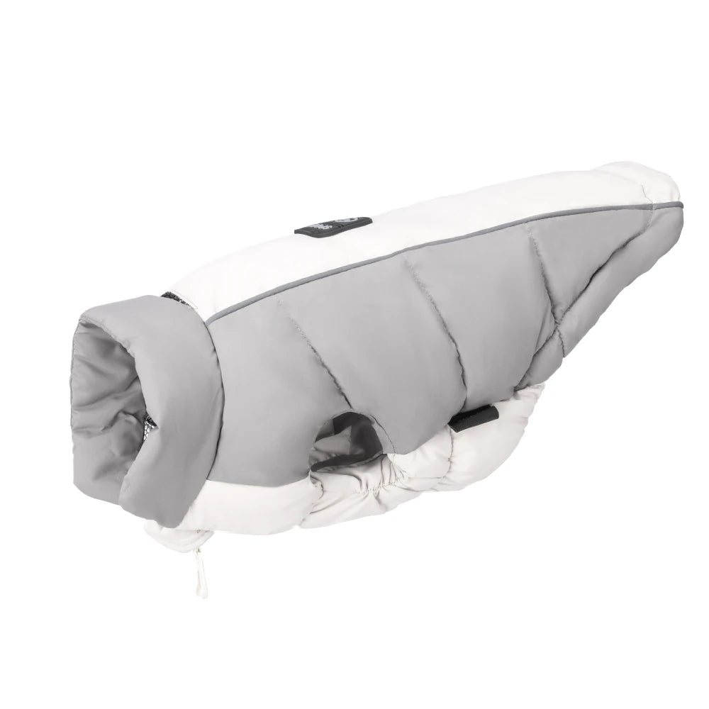 Cozy Paws Thermal Puffer Jacket - Two-Tone Winter Warmth for Small Dogs