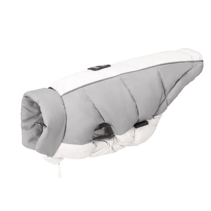 Cozy Paws Thermal Puffer Jacket - Two-Tone Winter Warmth for Small Dogs